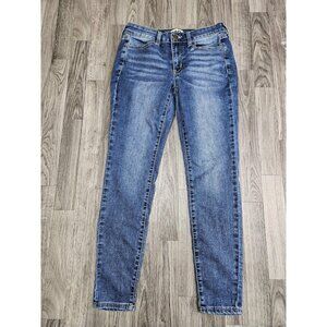 (3/$35) SO Jeans Womens 7 / 28W Blue Stretch Denim Mid Rise Straight Leg Classic